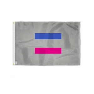 Androgynous Pride Flag-Single Sided Printed-Brass Grommets-Fade Proof Colors - Picture 1 of 40