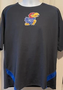Knights Apparel Pro Edge Kansas KU Jayhawks Gray Polyester T-Shirt - XL - Picture 1 of 2