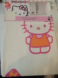 Hello Kitty Shower Curtain 72inx72in/BEIGE/PINK - Picture 1 of 2