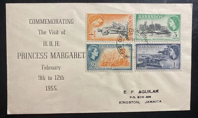 1955 Barbados First Day Cover FDC The Visit Of Princess Margaret - Image 1 of 2