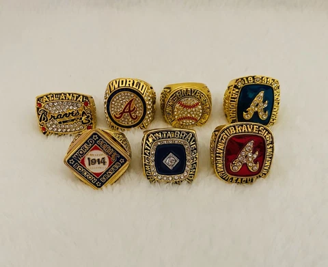7 PCS Atlanta Braves MLB National Series Champion Ring SET, US🇺🇸 SHIP Cover