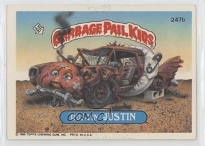 1986 Topps Garbage Pail Kids Series 6 Rustin' Justin #247b fz4