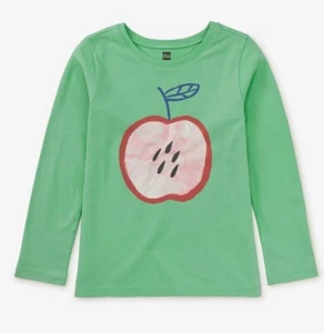 TEA COLLECTION Apple L/S Top - Green - NWT Girls 10 - Picture 1 of 1