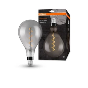 Osram Vintage 1906 LED Spiral Filament Large A160 4W (15W) Smoked E27 Extra Warm - Picture 1 of 12