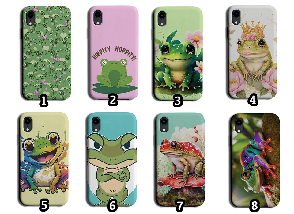 Frog Phone Case Cover Kawaii Frogs Toad Toads Froggy Green Novelty Design Kids — 第 1/1 张图片