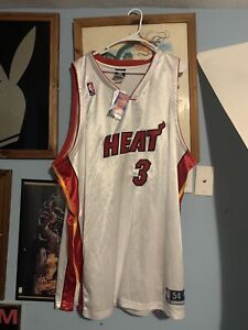 Miami Heat Dwayne Wade # 3 Authentic NBA Basketball Jersey Reebok Size 54 BNWT