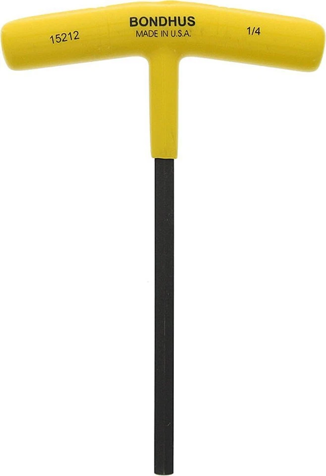 Bondhus 45212 1/4" Hex Tip T-Handle with ProGuard Finish, 6", 2 Piece - Image 1 of 1