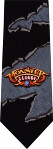 MONSTER GARAGE CHECKERPLATE NEW NOVELTY TIE - Picture 1 of 1