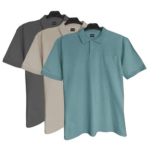 New Arrow Mens Luxurious Classic-Fit  Short-Sleeve Textured Stripe Premium Polo - Picture 1 of 5