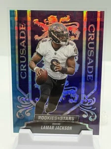 2023 Panini Rookies & Stars - Crusade Blue & PurplePrizm #CR-3 Lamar Jackson /75 - Picture 1 of 4