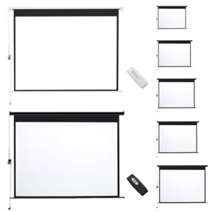 Manual Pull-Down /Motorised Projector Screen 4:3 or 16:9 Home Cinema Classroom - Picture 1 of 56