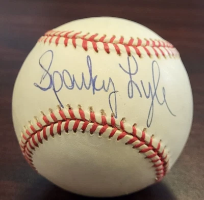 Sparky Lyle JSA Authenticated Autographed Gene Budig Baseball !!!!! - Image 1 of 4
