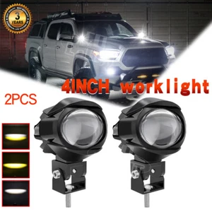 2X 3inch Round LED Work Light Fog Driving Spot Light Auxiliary Lamp White Yellow - Picture 1 of 16