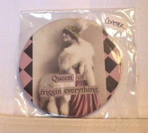 Clare Jordan "Queen of friggin everything" Cork Back Coaster, Made In Ireland - Picture 1 of 5