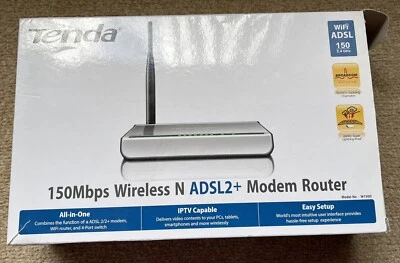 Tenda 150mbps Wireless N ADSL2+ Modem Router - Image 1 of 2