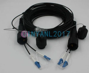 150M Outdoor LC-LC SM Duplex Armored Field TPU Fiber Patch Cord Waterproof Head - Afbeelding 1 van 1