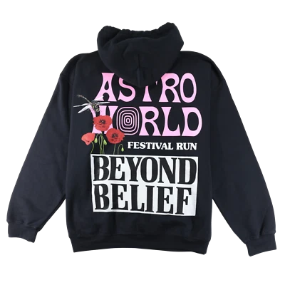 Travis Scott Astroworld Festival Run Beyond Belief Hoodie (93665-563) Size S-XL