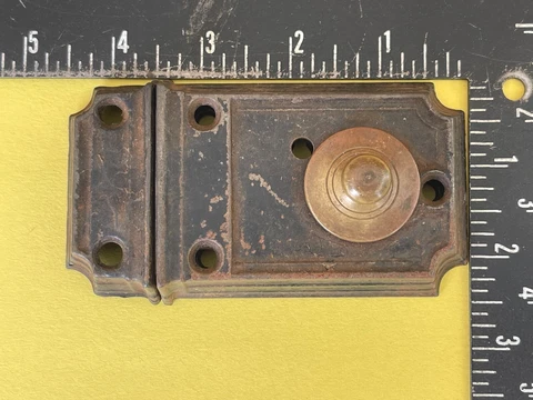 Antique Cabine/Cupboard Drawer Door Lock Latch #1119 Cover