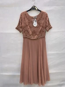 Vestido de ocasión para mujer con cuentas ámbar - pequeño nuevo con etiquetas precio de venta sugerido por el fabricante £135 - Imagen 1 de 14