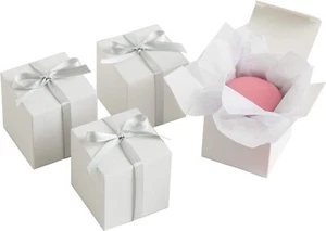 Cajas de Favor Cuadradas Blancas Paquete Value - 100 ct. - Imagen 1 de 9