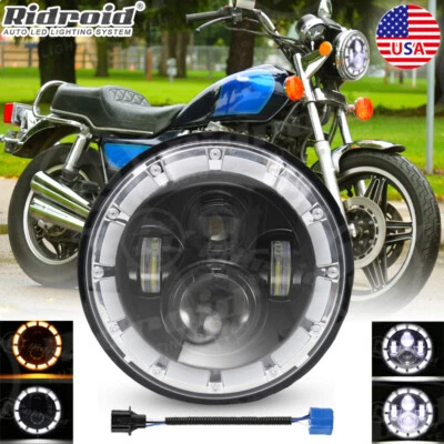 Faro LED de 7 pulgadas para motocicleta Honda CB750C CB900C personalizado 1980 1981 1982 Foto 1 de 4