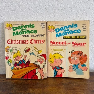 2 Dennis The Menace Paperback Books by Hank Ketcham #26 And #28 - Picture 1 of 13