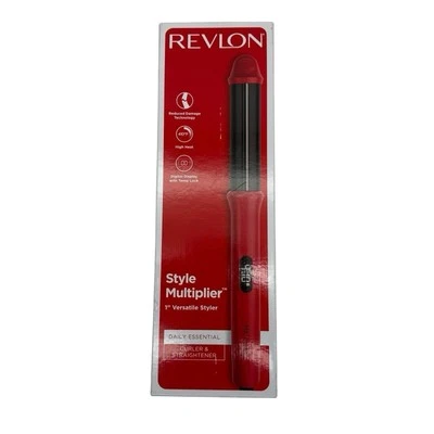 Revlon Style Multiplier 1" Versatile Styler Curler And Straightener Red - Image 1 of 4