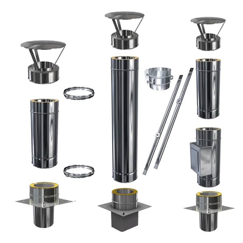 Edelstahl Kaminverlängerung Schornsteinverlängerung Kaminerhöhung DW 80-200 mm - Bild 1 von 4