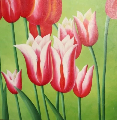 Zeitgenössisches realistisches Ölgemälde Blumenstillleben - Bild 1 von 4