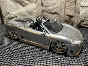 Diecast Hot Wheels FERRARI 360 SPIDER 1:24 Silver - Picture 1 of 9