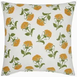 John Robshaw Farah Marigold 22x22 Decorative Pillow With Insert SOLD OUT $207 - Picture 1 of 5