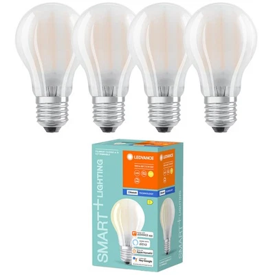4 x Ledvance Smart+ Filament Birne 7,5W = 75W E27 warm dimmbar Bluetooth UVP 91€ - Bild 1 von 4