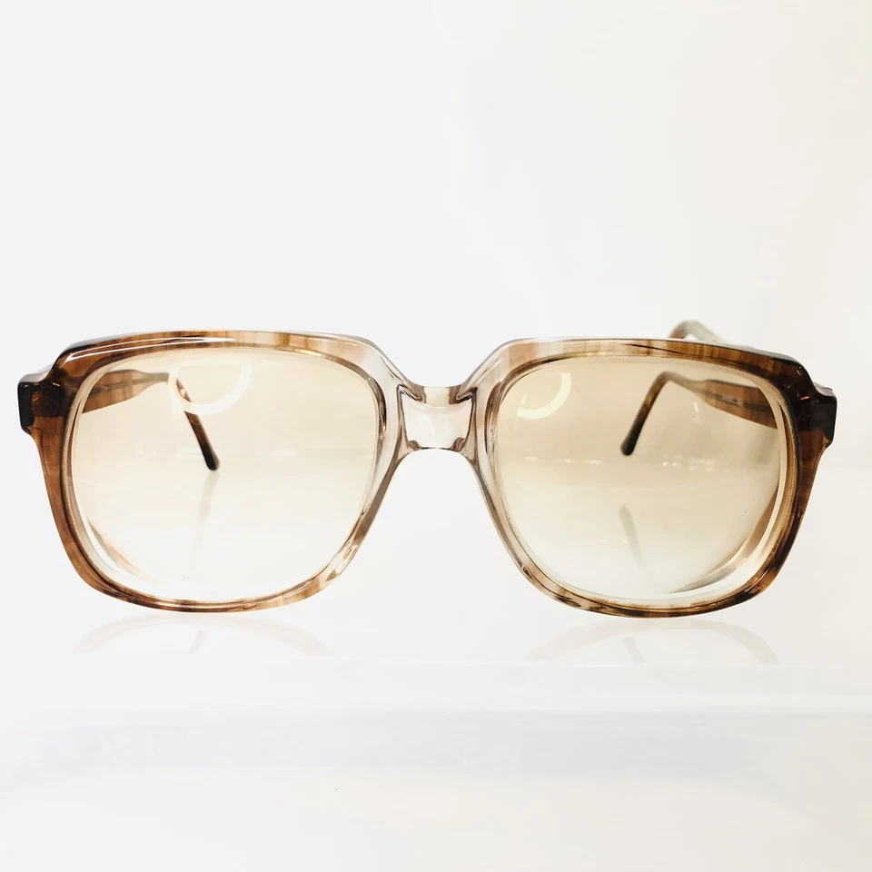 Gafas VRG Años 70 80 Monturas RX Gafas De Gran Tamaño 54 17 Marrón Retro Acetato SRO Foto 1 de 4