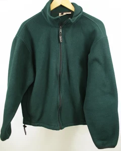 Woolrich Mens M Zip Up Jacket Coat Fleece Outdoorwear Green - Picture 1 of 6