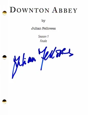 JULIAN FELLOWES SIGNED AUTOGRAPH - DOWNTON ABBEY FULL FINALE SCRIPT MAGGIE SMITH - Image 1 of 2