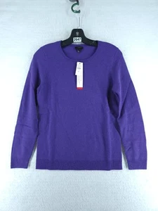 Talbots Women's Cashmere Crewneck Sweater - Purple Nwt Size Small PETITE - Picture 1 of 11