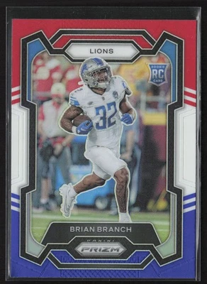 2023 Panini Prizm #328 Brian Branch Red White and Blue - Image 1 of 2