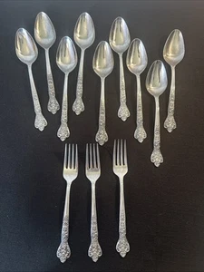 12 Pc MCM Versailles MSI Japan Vintage Stainless Flatware Spoons Forks - Picture 1 of 12