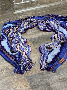 Missoni Colorful Colors Wool Acrylis Scarf Size 210 cms - Picture 1 of 8