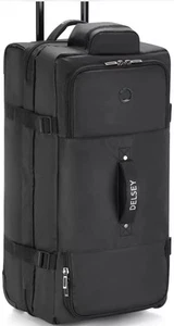 Delsey Paris Wheeled Waterproof Duffel Bag Black 2 Wheels - NEW RRP £199! - Picture 1 of 9