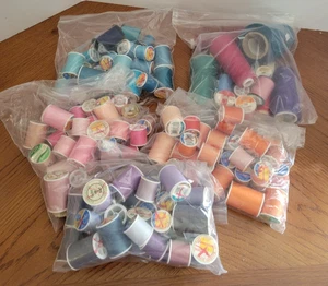 Sewing Spools of Thread Lot Assorted Multicolor Art and Craft Embroidery Quilt - Picture 1 of 9