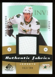 2010-11 SP Game Used Authentic Fabrics Gold #AFBR Brad Richards Jersey/100 NM-MT