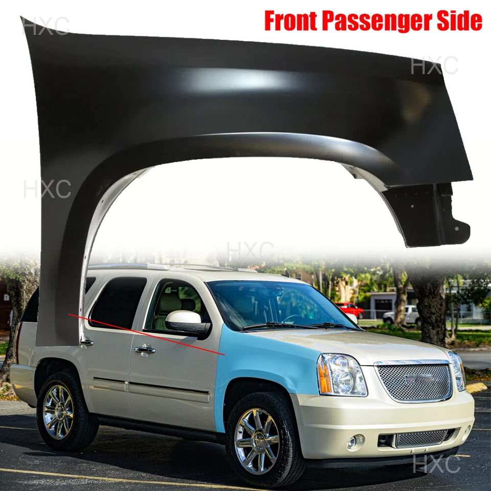 For 2007-2014 GMC Yukon XL Fender Front Right Side Primed Black Exact Fit Foto 1 de 4