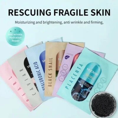 Natural Moisturising Hydrating Herbal Face Mask Sheet Deep Firming Facial Mask - Image 1 of 4