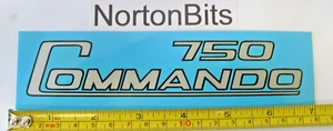 06-3184 NORTON 750 COMMANDO DECAL SILVER TEXT BLACK LINED WATERSLIDE SIDE PANEL - Picture 1 of 1