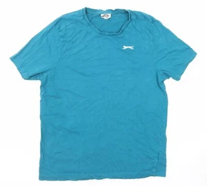 Slazenger Womens Blue Cotton Blend T-Shirt Size M - Picture 1 of 10