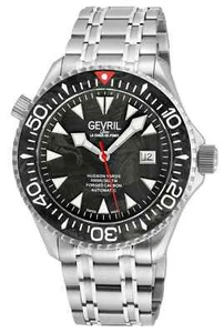 Gevril Men's 48850B Hudson Yards Diver Forged Carbon Fiber Dial Automatic Watch - Picture 1 of 10