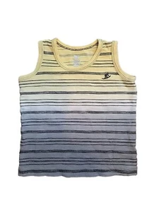Koala Kids Tank Top Baby Boy 6-9 Months Stripe Tee Shirt Yellow Gray Summer - Picture 1 of 17