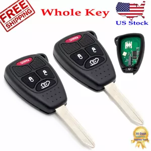 2 llaveros sin llave sin corte para 2008 2009 2010 2011 2012 Jeep Liberty 2013 control remoto - Imagen 1 de 12