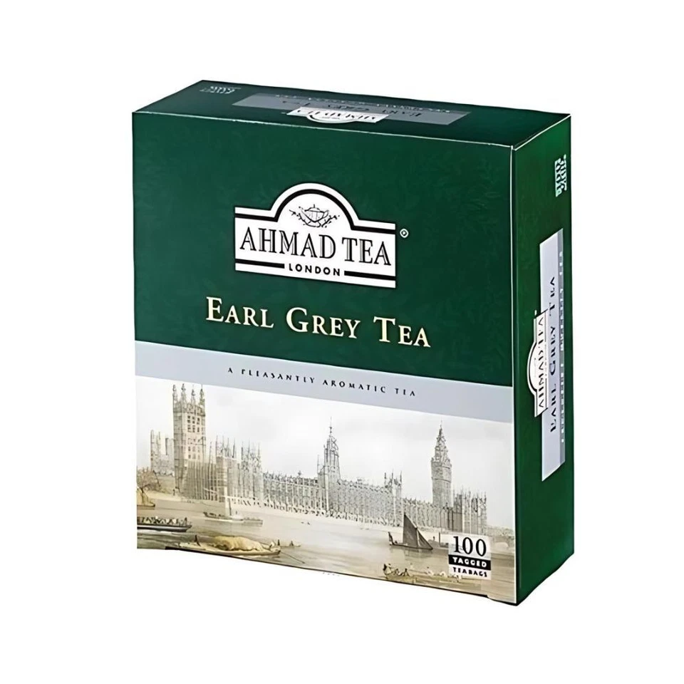 AHMAD TEA Ahmad Earl Grey Black Tea 100 tagged tea bags